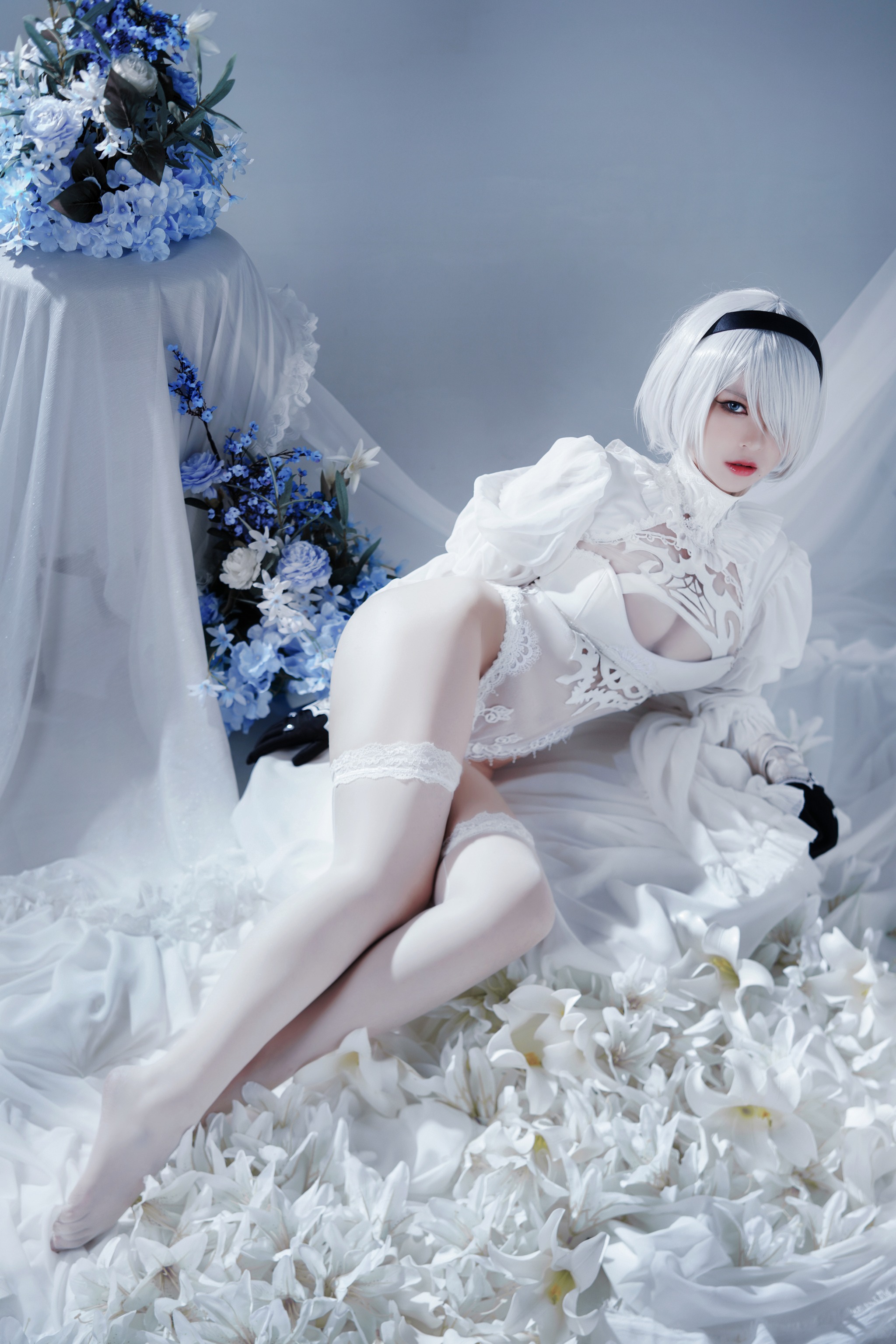 半半子 - NO.030 Automataヨルハ二号B型 白いドレス [51P]-XikXak